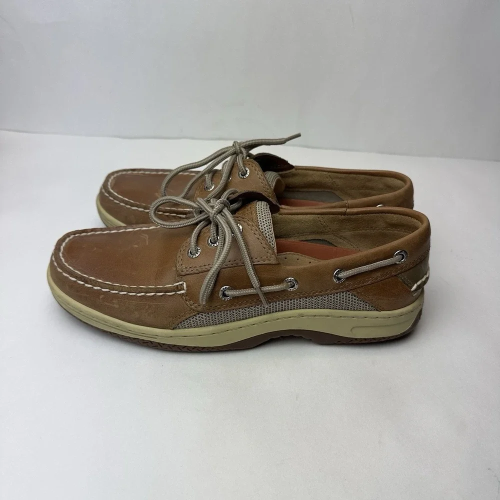 Sperry Men's Billfish 3-Eye Boat Casual Shoes, Dark Tan, Size 8W US